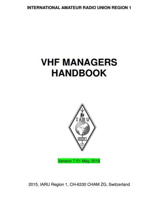 The new VHF Handbook 7.51
