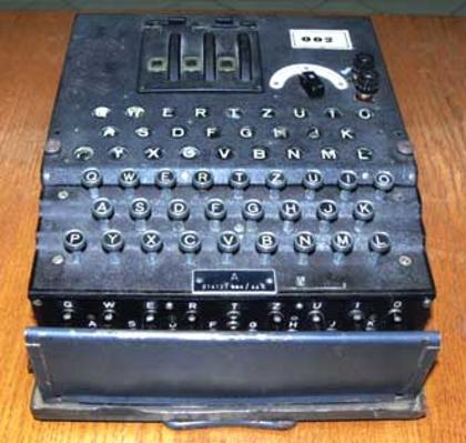 Трехроторная военная немецкая шифровальная машина «Энигма».