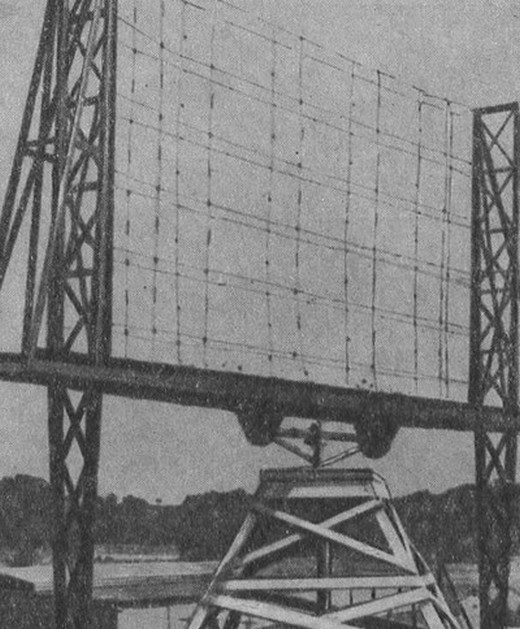 Вращаемая антенна первой РЛС США, конец 30-х гг.